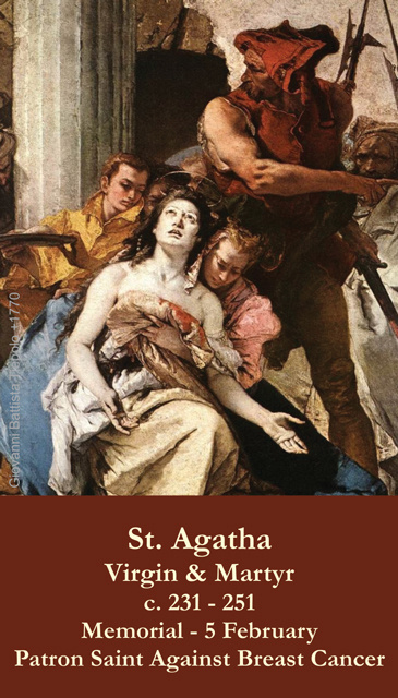 St. Agatha Prayer Card